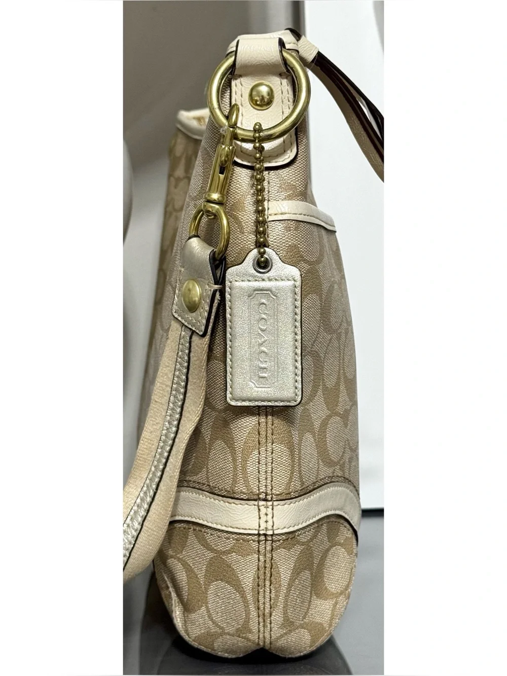 COACH Peyton Signature F19823 Convertible Hobo Shoulder/Crossbody Bag